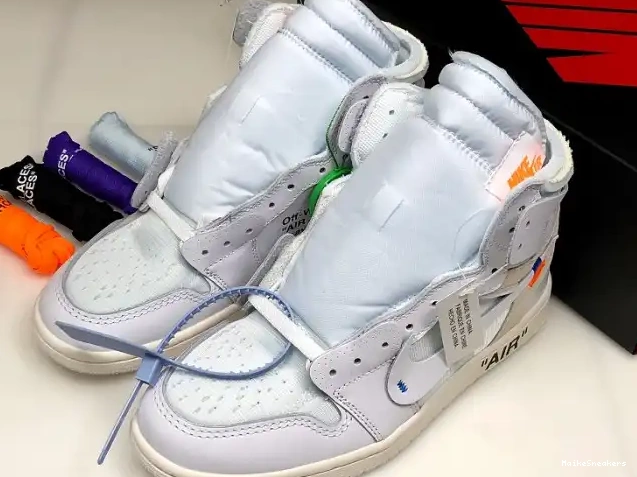MaikeSneakers High Air 1 Jordan AQ0818-100 Off-White Retro White 0506